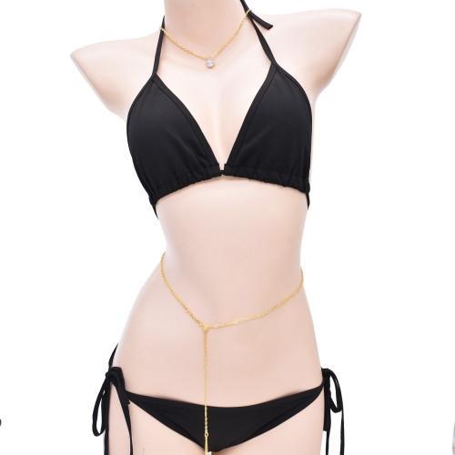N-8191 Fashion Sexy Romantic Diamond Pendant Body Chain Women's Beach Party Jewelry Back Chain