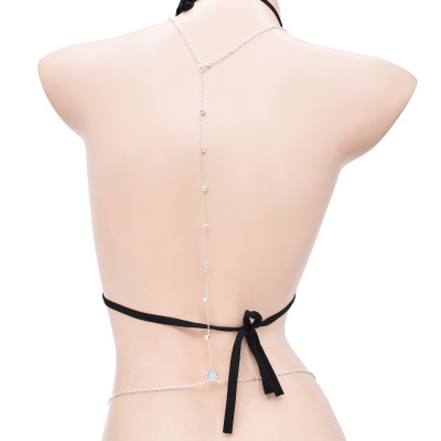 N-8191 Fashion Sexy Romantic Diamond Pendant Body Chain Women's Beach Party Jewelry Back Chain
