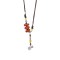 N-8196 Vintage Tibetan Ethnic Vintage Pinestone Pendant Necklace Sweater Chain