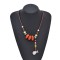 N-8196 Vintage Tibetan Ethnic Vintage Pinestone Pendant Necklace Sweater Chain