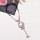 N-8199 Ethnic Silver Alloy Pink Bead Tassel Cotton Rope Necklace for Women Girls Jewelry Accessories