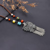 N-8197 Bohemian Ethnic Style Hollowed Out Butterfly Pendant Necklace Adjustable Gypsy Women's Party Gift