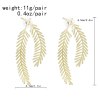 E-6639 Alloy Leaves Women Drop Earrings Statement Baroque Earrings