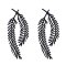 E-6639 Alloy Leaves Women Drop Earrings Statement Baroque Earrings