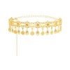 N-8200 Fashion Gold Coins Tassel Waistchain Body Jewelry Hollow Drop Crystal Belts