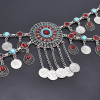 N-8201 New Gold Coins Tassel Waist Chain Body Jewelry Hollow Drop Crystal Belts for Women