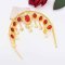 F-1118 Fasion Gold Alloy Red Crystal Coin Tassel Hair Accessories for Women