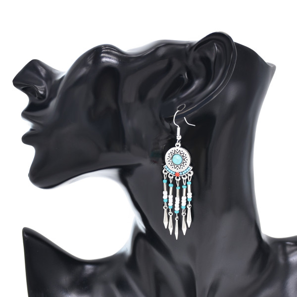 E-6640 Bohemian Ethnic Style Beads Tassel Pendant Earrings Women's Party Jewelry Gifts