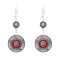 E-6641 Alloy Turquoise Coin Women Drop Earrings Vintage Bohemian Ethnic Statement Earrings