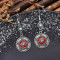 E-6641 Alloy Turquoise Coin Women Drop Earrings Vintage Bohemian Ethnic Statement Earrings