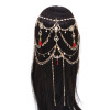 F-1120 Exquisite Bohemian Style Metal Zircon Tassel Hair Ornaments Party Wedding Women's Jewelry