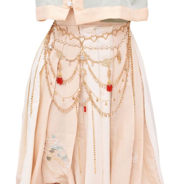 F-1120 Exquisite Bohemian Style Metal Zircon Tassel Hair Ornaments Party Wedding Women's Jewelry