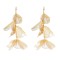 E-6642 Alloy Hollow Petal Long Earrings for Women