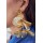 E-6642 Alloy Hollow Petal Long Earrings for Women