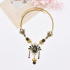 N-8207 Boho Vintage Gold Necklaces Delicate Pattern Beads Earrings and Forehead Pendants Chains Women Girls Gifts
