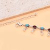 F-1124 Ethnic Colorful Red Green Crystal Acrylic Beads Women Hair Accessories