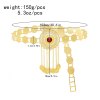 N-8209 Golden Coin Tassel Women Body Chains Bohemian Ethnic Waist Chains