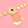 N-8209 Golden Coin Tassel Women Body Chains Bohemian Ethnic Waist Chains