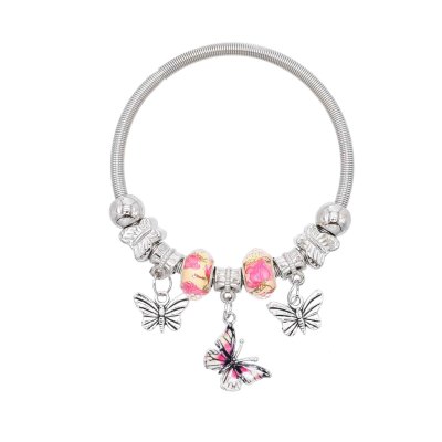 B-1281 Random Color Women Butterfly Bracelets Alloy Pendant Ethnic Charms Bracelets