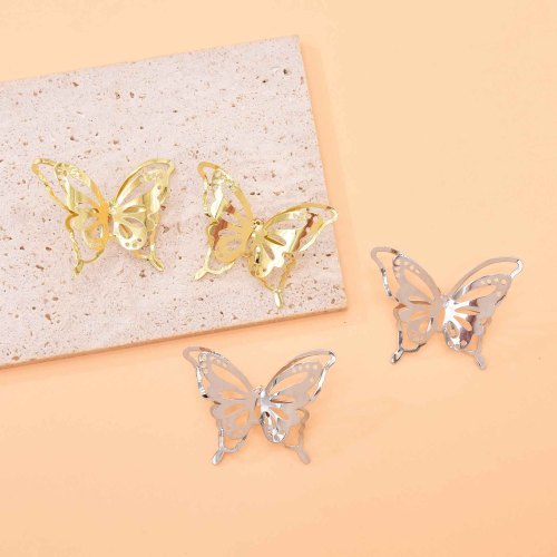 E-6646 New Bohemian Style Hollow Out Butterfly Pattren Ear Stud Women Earrings
