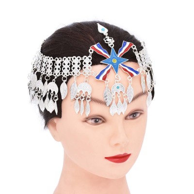 N-8214 Colorful Star Flag Leaf Tassel Headwear Waist Chain Pendant Accessories