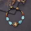 B-1285 2 Styles Retro Tibetan Ethnic Turquoise Bracelet for Women