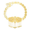 N-8216 Gold plated  Coin tassels Geometric Carved Flower Metal Waist Belly Chains Middle Eastern style