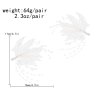 F-1128 2 PC Women Wedding Headband Rhinestones Flower Leaf Bride Hair Jewelry