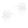 F-1128 2 PC Women Wedding Headband Rhinestones Flower Leaf Bride Hair Jewelry