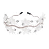F-1129 New Women Wedding Headband Rhinestones Flower Leaf Bride Hair Jewelry
