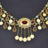 N-8219 Coin Tassel Wome Body Chains Golden Rhinestones Bohemian Ethnic Charms Waist Jewelry