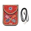 N-8220 New Butterfly pattern Turquoise Rice Beads Short Hand Bag Purse Cosmetic Bag for Women Girls party Accessories