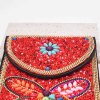N-8220 New Butterfly pattern Turquoise Rice Beads Short Hand Bag Purse Cosmetic Bag for Women Girls party Accessories