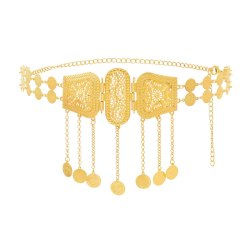 N-8225 Golden Women Body Jewelry Coin Tassel Bohemian Ethnic Waist Chains
