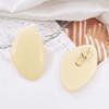 E-6651 White Brown Geometric Acrylic Stud Earrings for Women