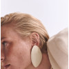 E-6651 White Brown Geometric Acrylic Stud Earrings for Women