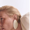 E-6651 White Brown Geometric Acrylic Stud Earrings for Women