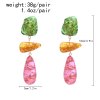 E-6656 Baroque Women Drop Earrings Colorful Party Stone Charms Pendant Earrings