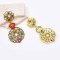 E-6657 Vintage Gold Colorful Crystal Dangle Earrings for Women Party Gift