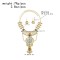 N-8235 Retro Gold Coins Pendant Necklace Earrings Jewelry Sets