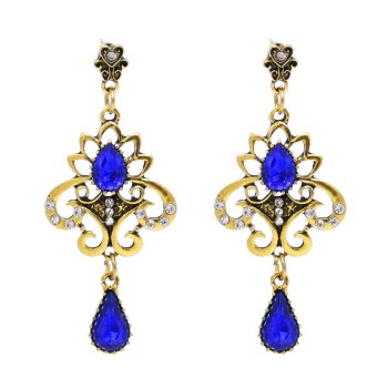 E-6658 Rhinestones Women Drop Earrings Pendant Bohemian Ethnic Charms Earrings