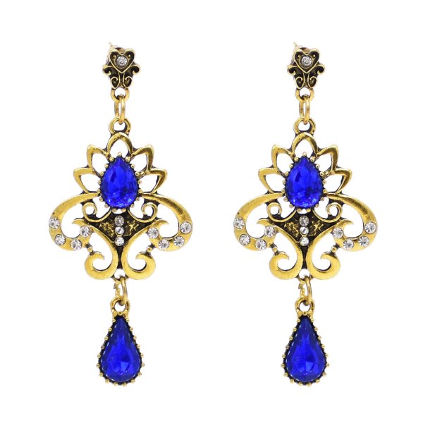 E-6658 Rhinestones Women Drop Earrings Pendant Bohemian Ethnic Charms Earrings