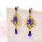 E-6658 Rhinestones Women Drop Earrings Pendant Bohemian Ethnic Charms Earrings