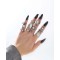 R-1681 13pcs/Set White Opal Middle Finger Ring for Women