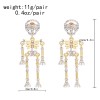 E-6662 Novel Human Skeleton Crystal Earrings for Women