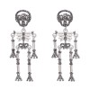 E-6662 Novel Human Skeleton Crystal Earrings for Women