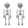 E-6662 Novel Human Skeleton Crystal Earrings for Women