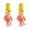 E-6660 Handmade Beads Tassel Women Earrings Elegant Party Charms Drop Earrings