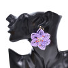E-6661 Girls' Multi color Woven Flower Pattern Women's Pendant Earrings