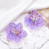 E-6661 Girls' Multi color Woven Flower Pattern Women's Pendant Earrings